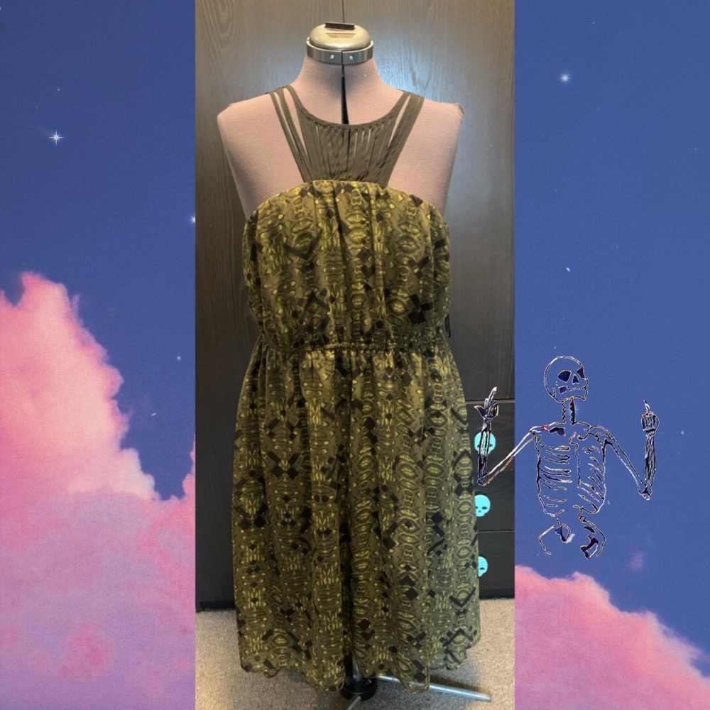 Green Patterned Dress
